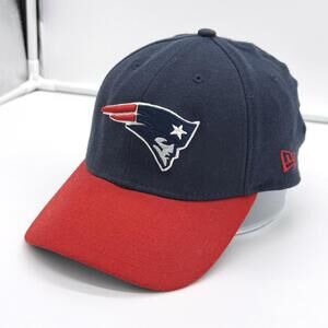 New Era New England Patriots Cap Navy Red NFL Fit Over Flag M/L Fitted Football